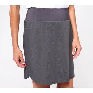 zuda Stretch Woven Skort with Side Pockets Iron,XL
